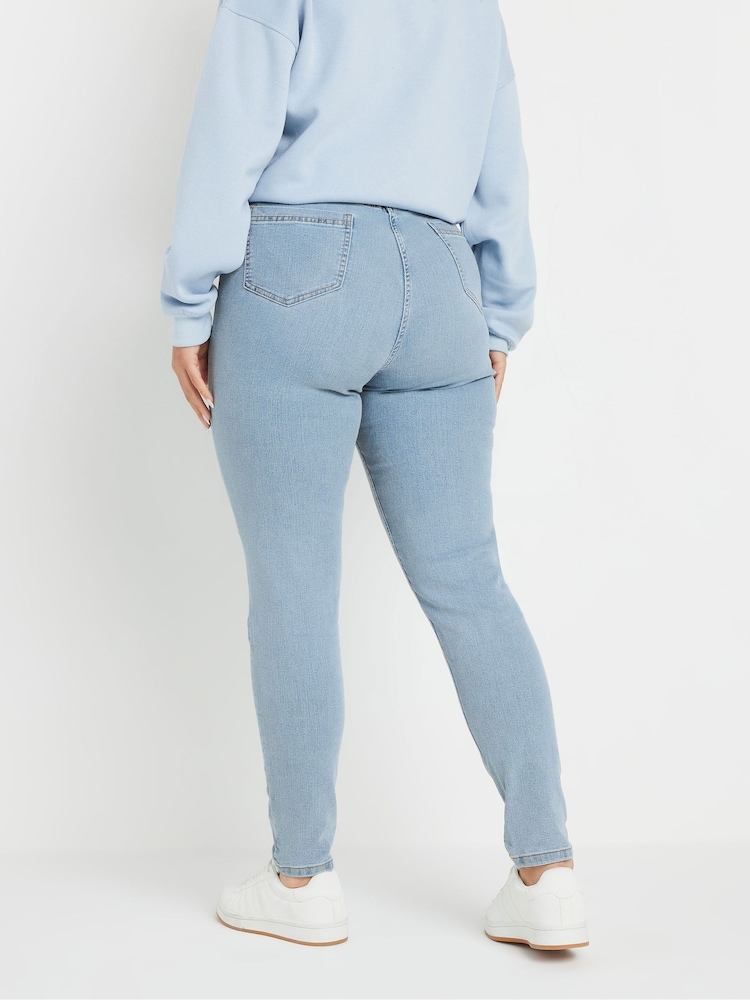 Yours Curve Blue AVA 30 Jeans - Image 2 of 5