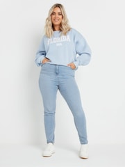 Yours Curve Blue AVA 30 Jeans - Image 3 of 5