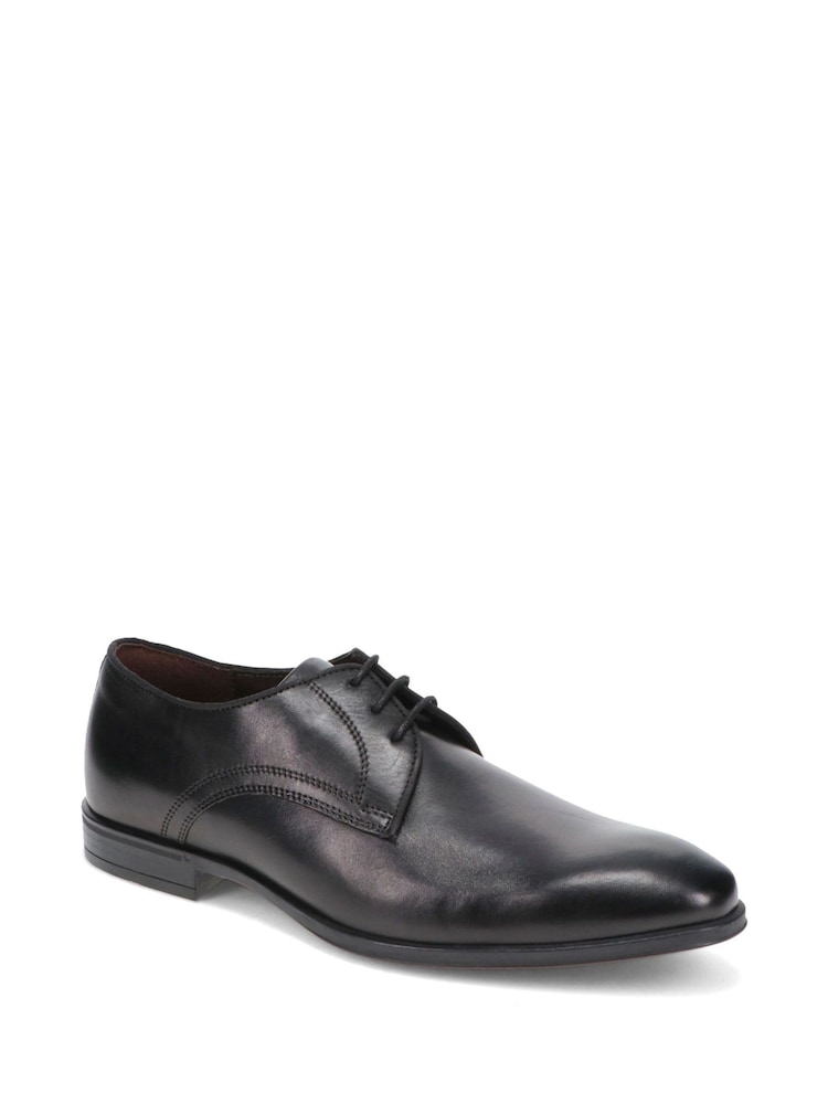 Pavers Black Smart Leather Shoes - Image 2 of 5