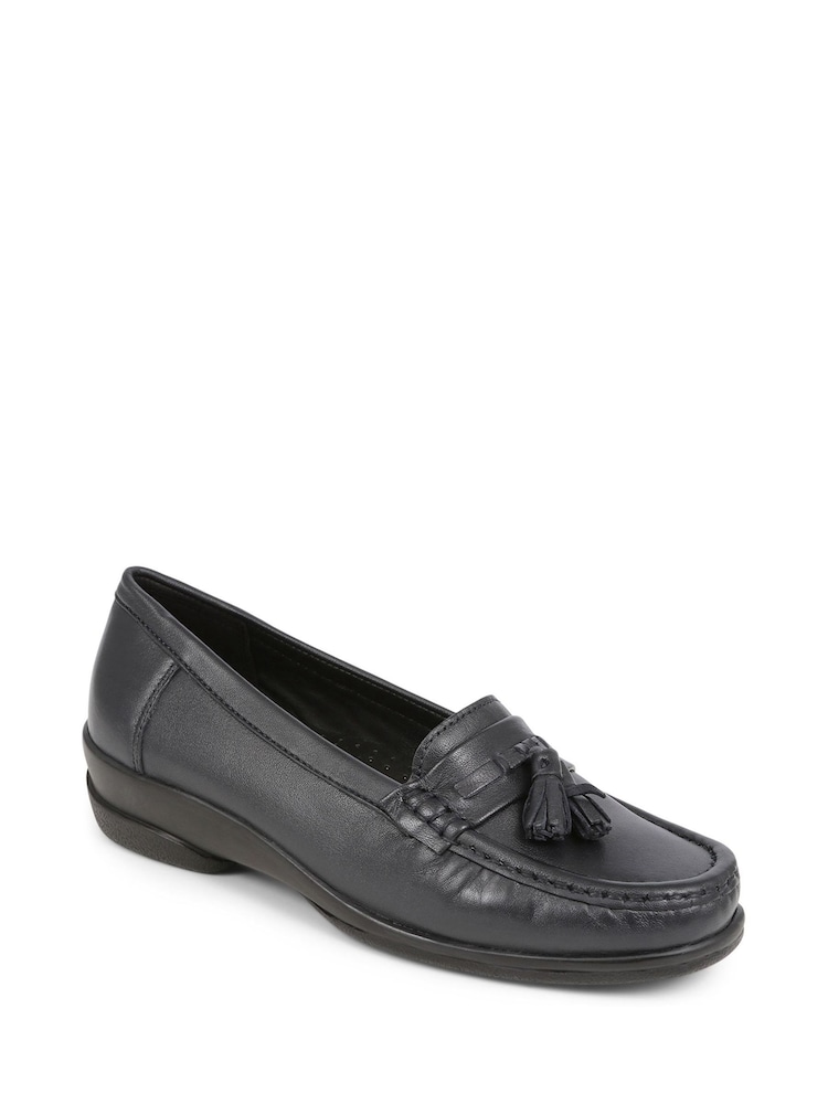Pavers Blue Leather Slip-Ons Loafers - Image 2 of 5 Pavers Blue Leather Slip-Ons Loafers - Image 2 of 5