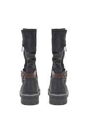 Pavers Black Zip Up Calf Boots - Image 3 of 5