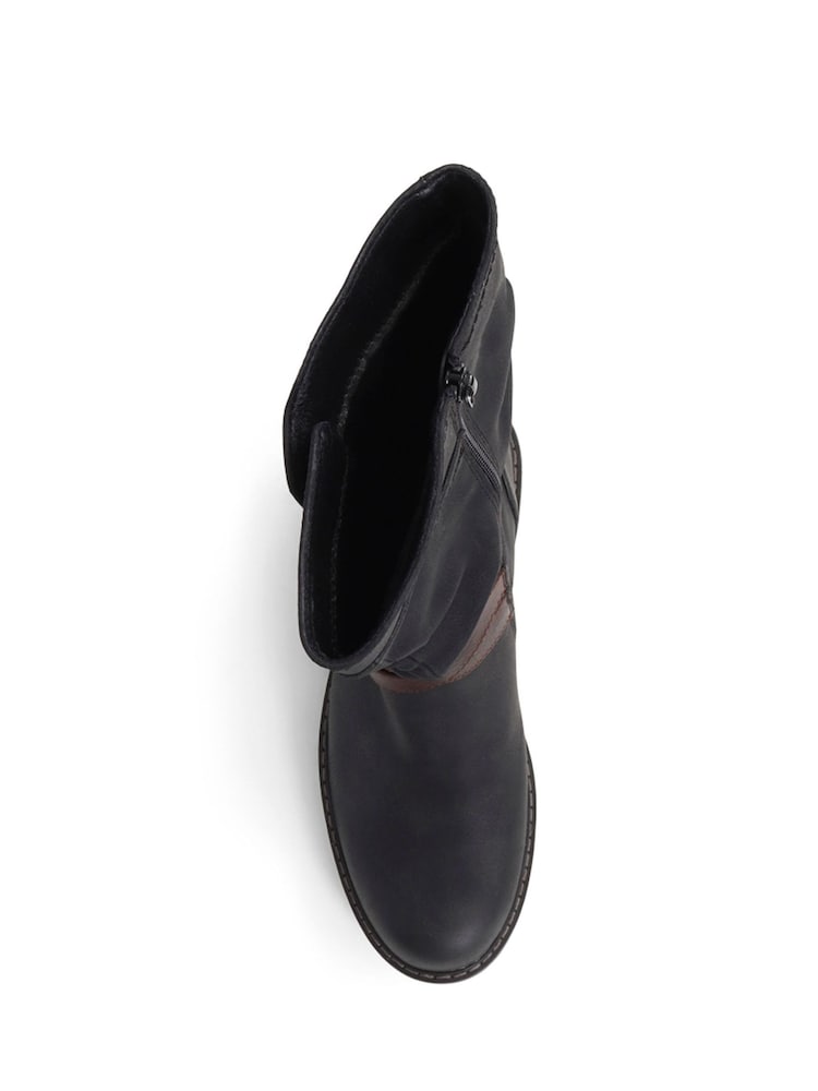 Pavers Black Zip Up Calf Boots - Image 4 of 5