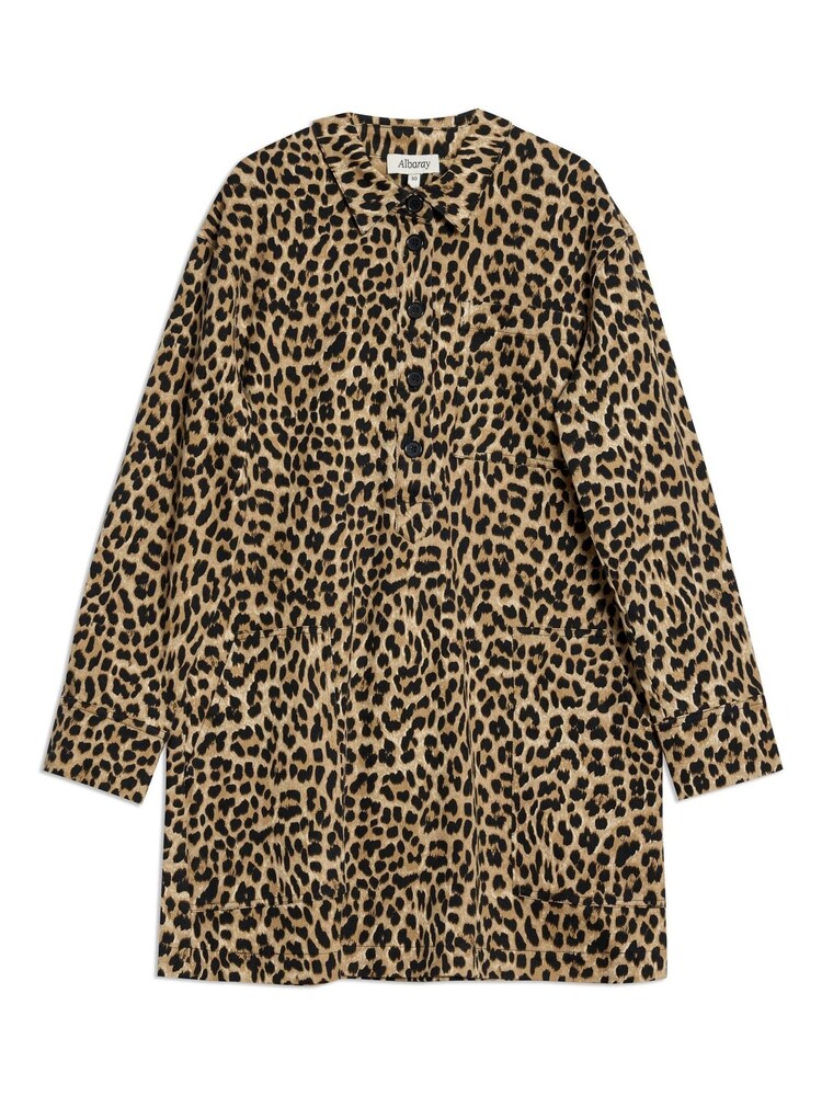 Albaray Animal Twill Brown Shirt Dress - תמונה 4 מתוך 4 Albaray Animal Twill Brown Shirt Dress - תמונה 4 מתוך 4