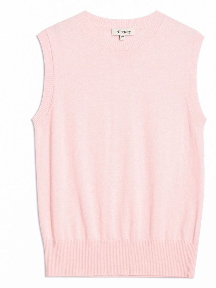 Albaray Pink Cashmere Blend Tank - صورة 4 من 4 Albaray Pink Cashmere Blend Tank - صورة 4 من 4