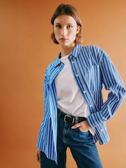 Albaray Blue Stripe Shirt - Image 4 of 5