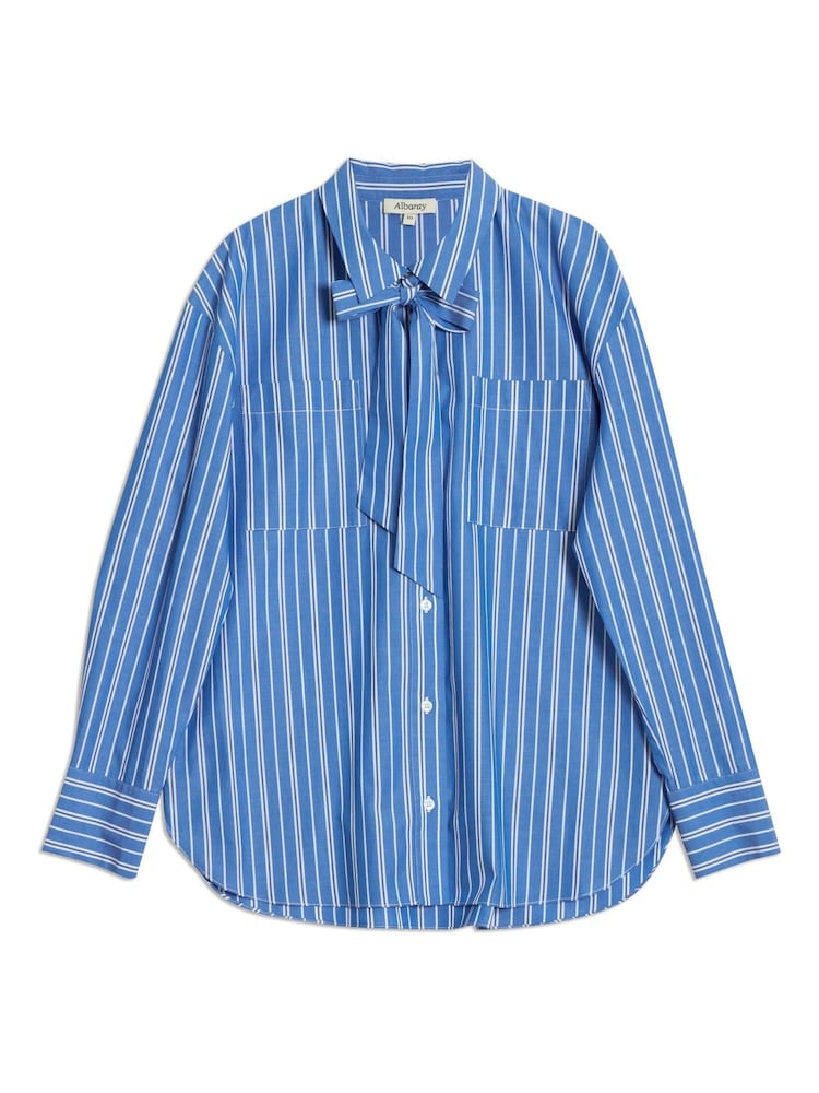 Albaray Blue Stripe Shirt - Image 5 of 5
