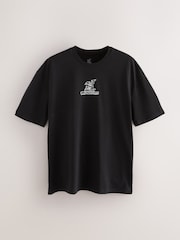 Black Licence Woody Woodpecker Print Cotton T-Shirt - Image 7 of 9
