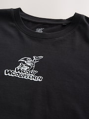 Black Licence Woody Woodpecker Print Cotton T-Shirt - Image 9 of 9
