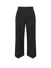 Yours Curve Black Pleated Front Wide Leg Trousers - Image 6 of 6