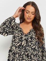 Yours Curve Black Textured Dress - Image 5 of 6