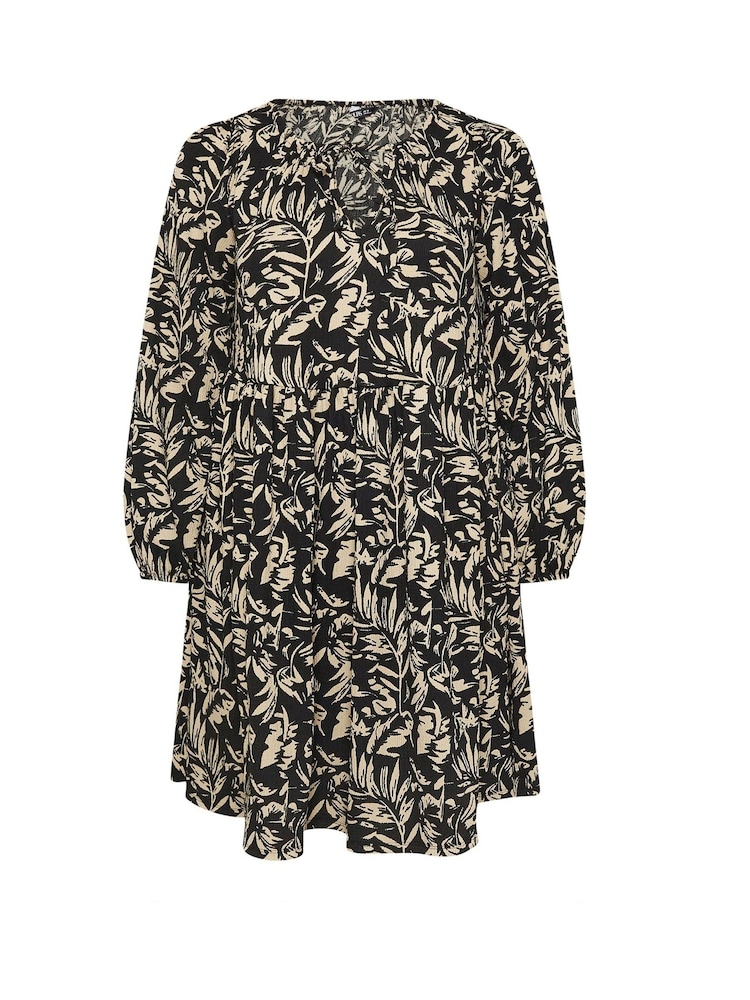 Yours Curve Black Textured Dress - Image 6 of 6