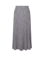 Yours Curve Grey Pleated Pocket Skirt - Image 5 of 5