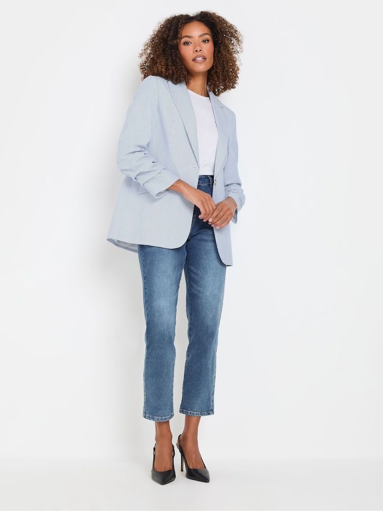 M&Co Blue Stripe Seersucker Blazer - Image 2 of 5