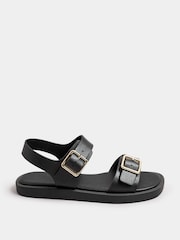 Yours Curve Black Wide Fit Extra-Wide Fit Buckle Chunky Sandals - Image 2 of 4