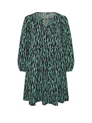 Yours Curve Dark Black Textured Dress - Image 5 of 5