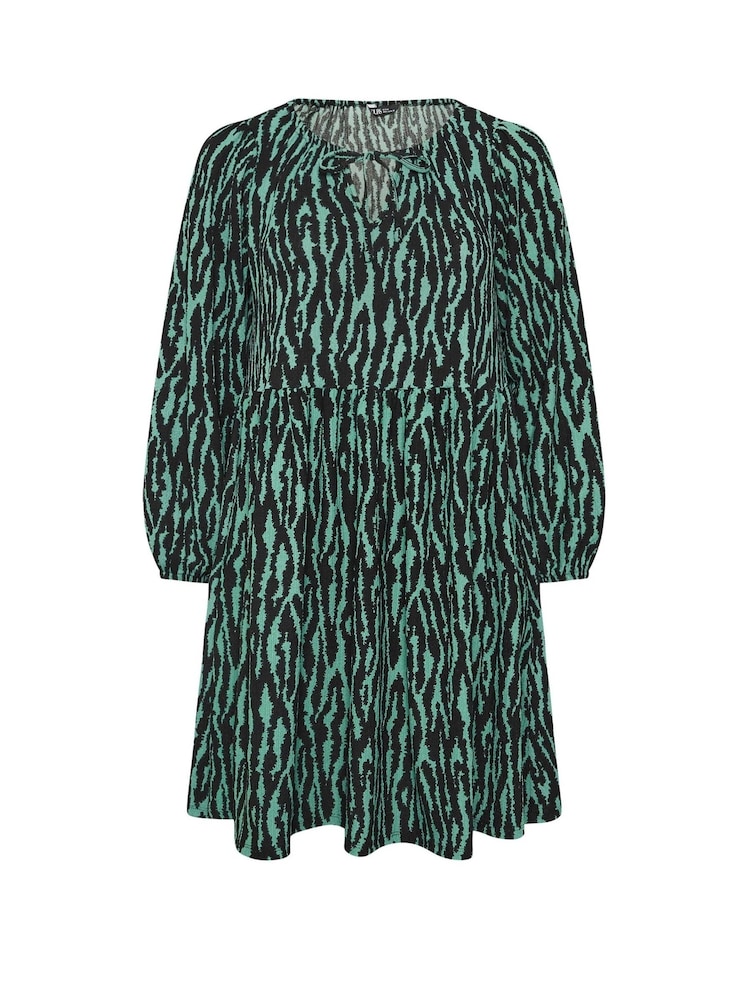 Yours Curve Dark Black Textured Dress - Image 5 of 5