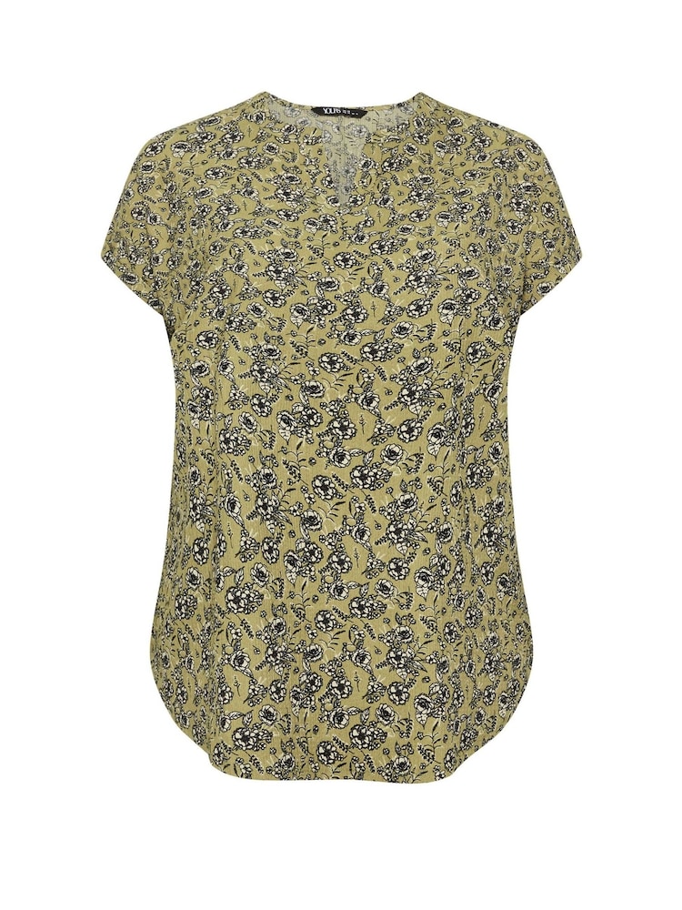 Yours Curve Green Textured Top - Image 5 of 5