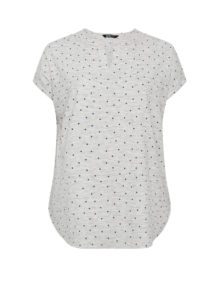 Yours Curve Grey Textured Top - Image 5 of 5