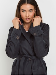 Long Tall Sally Blue Trench Coat - Image 4 of 5