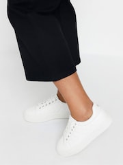 Yours Curve White Wide Fit Extra-Wide Fit Buckle Chunky Trainers - Image 1 of 5