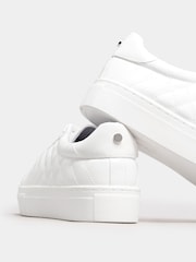 Yours Curve White Wide Fit Extra-Wide Fit Buckle Chunky Trainers - Image 5 of 5