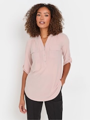 M&Co Pink Leopard Print Pocket Detail Blouse - Image 1 of 5
