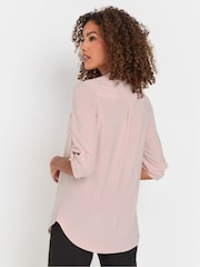 M&Co Pink Leopard Print Pocket Detail Blouse - Image 3 of 5