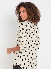 M&Co Natural Chrome Leopard Print Pocket Detail Blouse - Image 3 of 5