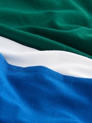Blanco/Azul/Verde - Camiseta con estampado gráfico de corte holgado y tejido grueso - Imagen 11 de 12