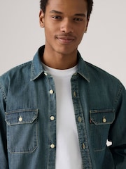 Levi's® Blue Jackson Worker Denim Shirt - Image 3 of 6