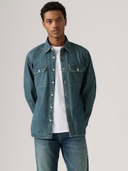Levi's® Blue Jackson Worker Denim Shirt - Image 4 of 6