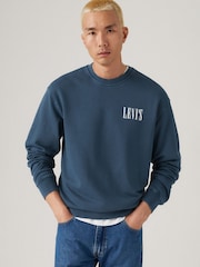 Levi's® Blue Relaxed Graphic Print Crew Sweatshirt - Image 1 of 6