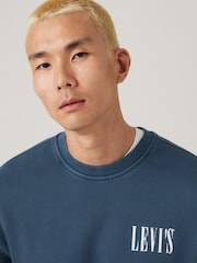 Levi's® Blue Relaxed Graphic Print Crew Sweatshirt - Image 3 of 6