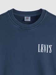 Levi's® Blue Relaxed Graphic Print Crew Sweatshirt - Image 6 of 6