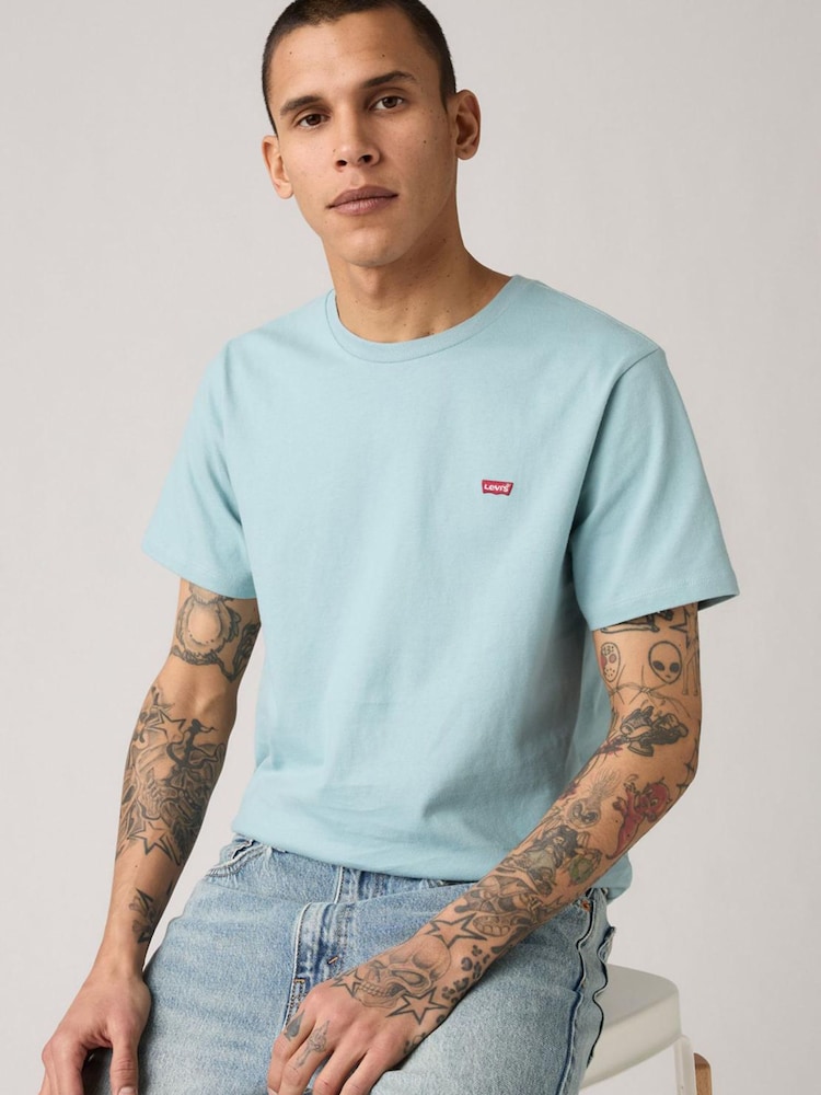 Levi's® Stone Blue Original Housemark T-Shirt - Image 1 of 6 Levi's® Stone Blue Original Housemark T-Shirt - Image 1 of 6