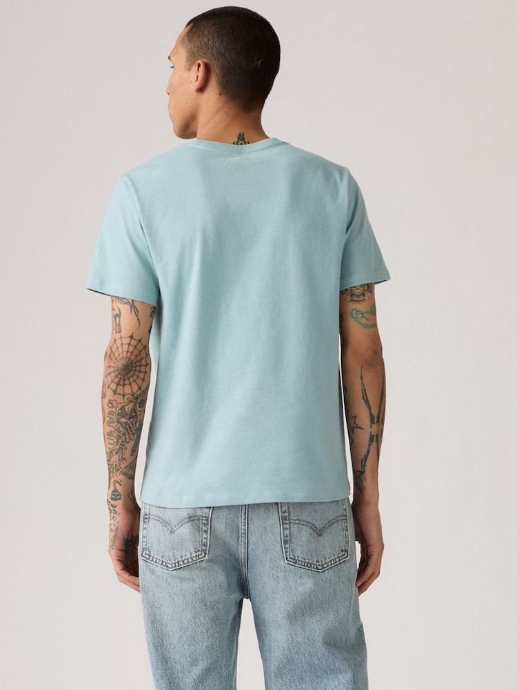 Levi's® Stone Blue Original Housemark T-Shirt - Image 2 of 6 Levi's® Stone Blue Original Housemark T-Shirt - Image 2 of 6
