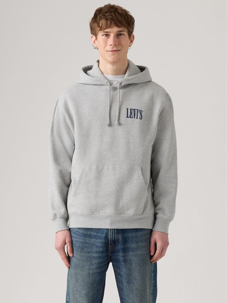 Levi's Grey Relaxed Backprint Hoodie - Image 1 of 6