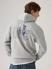 Levi's Grey Relaxed Backprint Hoodie - Image 3 of 6