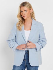 M&Co White Petite Stripe Seersucker Blazer - Image 1 of 5
