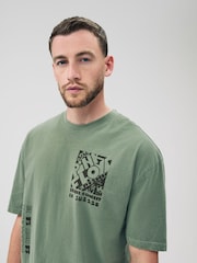 Khaki Green Pink Floyd - Corte estándar - Camiseta con estampado gráfico de banda - Imagen 4 de 8