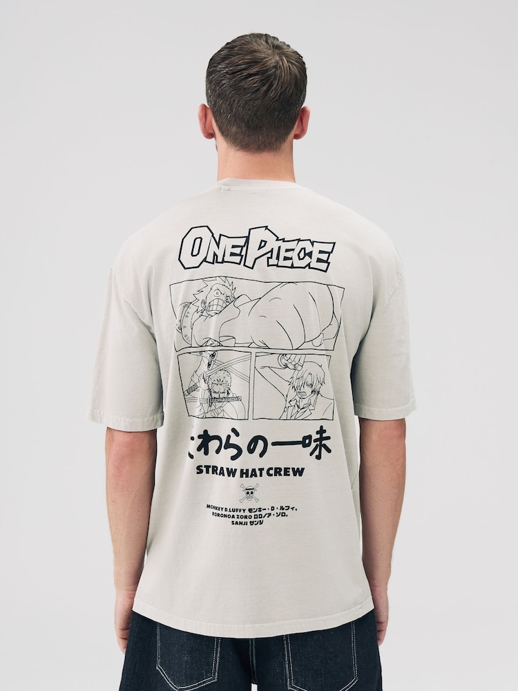Stone Neutral Anime Graphic Print T-Shirt - Image 1 of 8
