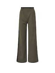 Long Tall Sally Green Side Stripe Wide Leg Trousers - Image 6 of 6