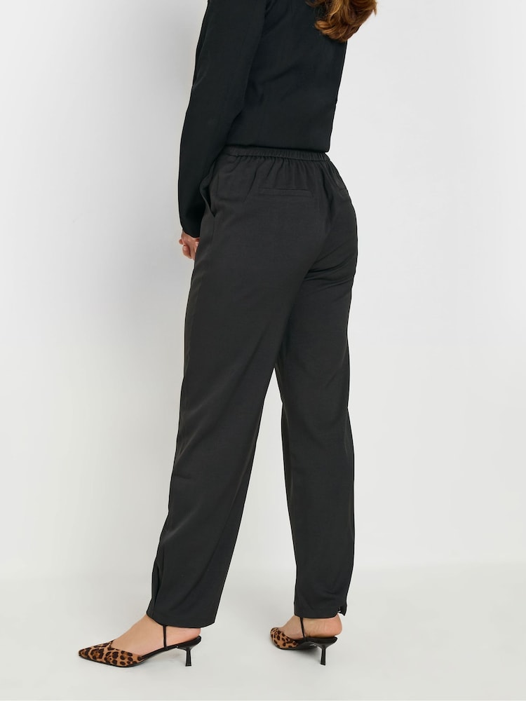 Long Tall Sally Black Pleated Barrel Trousers - Image 5 of 5