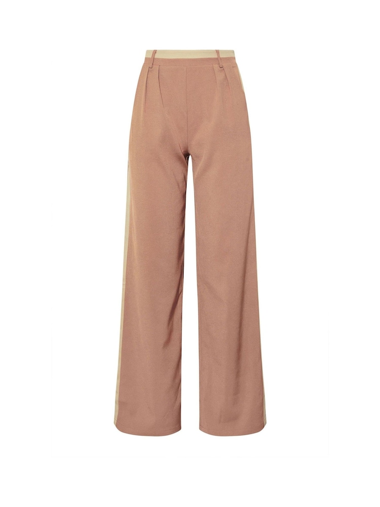 Long Tall Sally Pink Side Stripe Wide Leg Trousers - Image 5 of 5