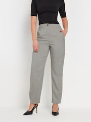 Long Tall Sally Grey Pleated Barrel Trousers - Image 2 of 5