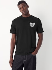 Beatles Black Regular Fit Band Graphic Print T-Shirt - Image 1 of 8