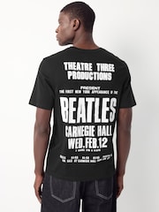 Beatles Black Regular Fit Band Graphic Print T-Shirt - Image 3 of 8