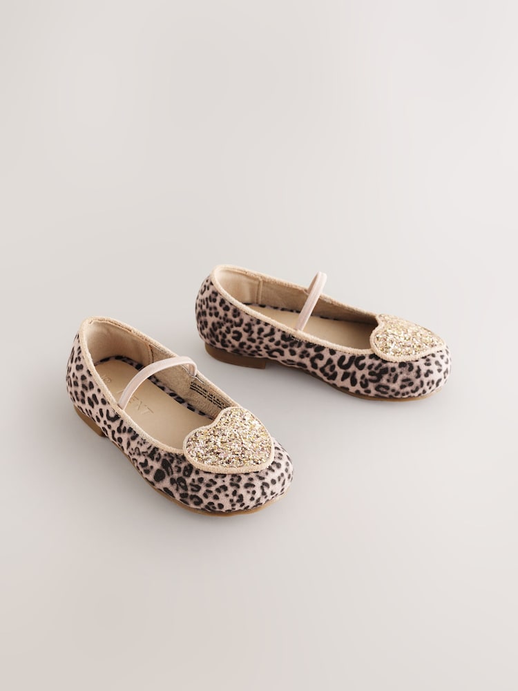Tan/Animal Heart Mary Jane Shoes - Image 1 of 5