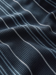 Marineblau/blau - Poloshirt mit vertikalen Streifen und Viertelreißverschluss - Bild 7 von 7