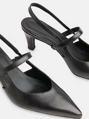 Whistles Black Cecily Slingback Heels - Image 4 of 4
